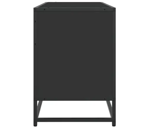 Televizoriaus Spintelė, Juoda, 150X35X41cm Mediena Ir Metalas