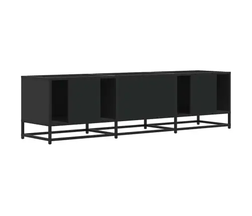 Televizoriaus Spintelė, Juoda, 150X35X41cm Mediena Ir Metalas