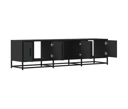 Televizoriaus Spintelė, Juoda, 150X35X41cm Mediena Ir Metalas