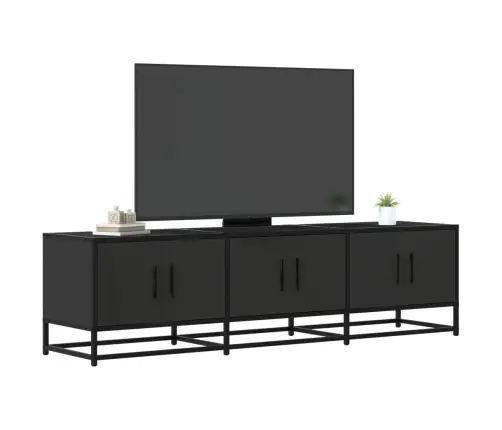 Televizoriaus Spintelė, Juoda, 150X35X41cm Mediena Ir Metalas