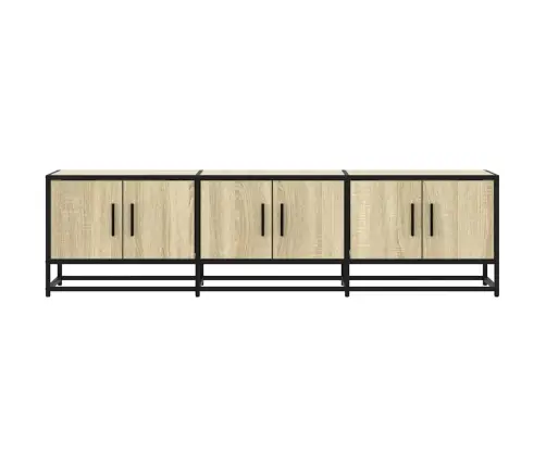 Televizoriaus Spintelė, Ąžuolo, 150X35X41cm Mediena Ir Metalas