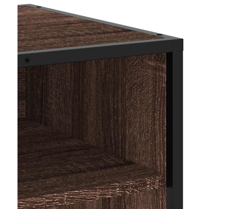 Tv Skapītis Brūna Ozola 61X40X46 Cm Inženierijas Koks Metāls Vidaxl