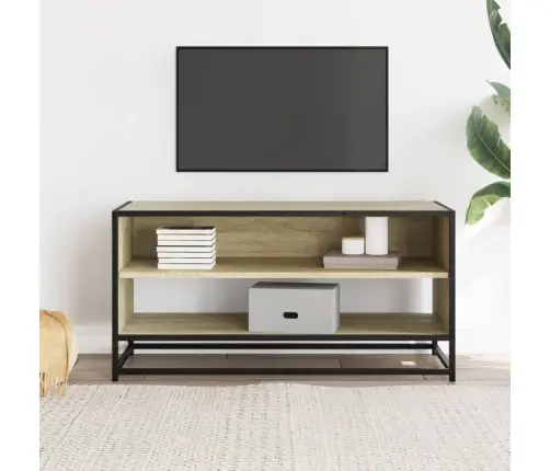 Tv Skapītis, Ozola, 91X40X46 Cm, Inženierijas Koks, Metāls Vidaxl