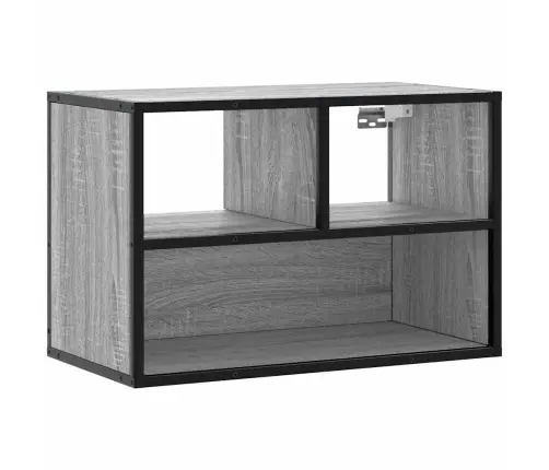 Televizoriaus Spintelė, Pilka, 60X31X39,5cm Mediena Ir Metalas