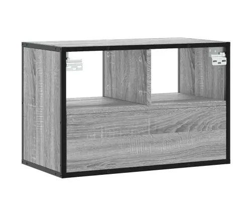 Televizoriaus Spintelė, Pilka, 60X31X39,5cm Mediena Ir Metalas