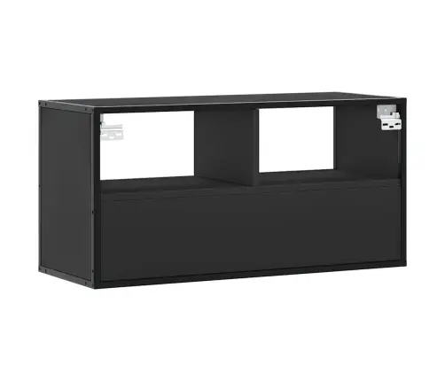 Tv Skapītis, Melns, 80X31X39,5 Cm, Inženierijas Koks Metāls Vidaxl