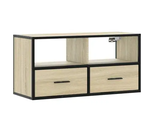 Tv Skapītis, Ozola, 80X31X39,5 Cm, Inženierijas Koks, Metāls Vidaxl Tv Skapītis, Ozola, 80X31X39,5 Cm, Inženierijas Koks, Metāls Vidaxl