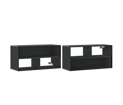 Tv Skapītis, Melns, 80X31X39,5 Cm, Inženierijas Koks Metāls Vidaxl
