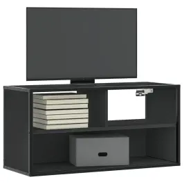Tv Skapītis, Melns, 80X31X39,5 Cm, Inženierijas Koks Metāls Vidaxl