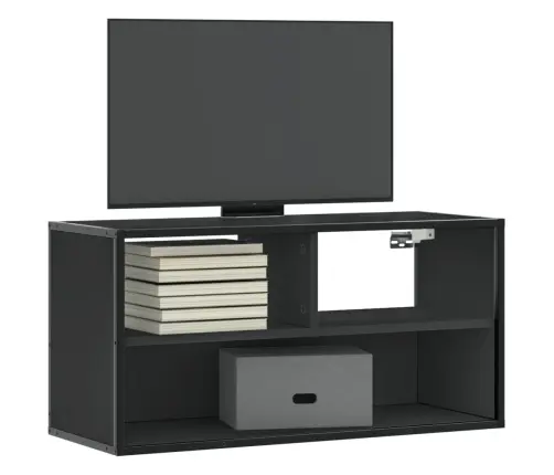 Tv Skapītis, Melns, 80X31X39,5 Cm, Inženierijas Koks Metāls Vidaxl