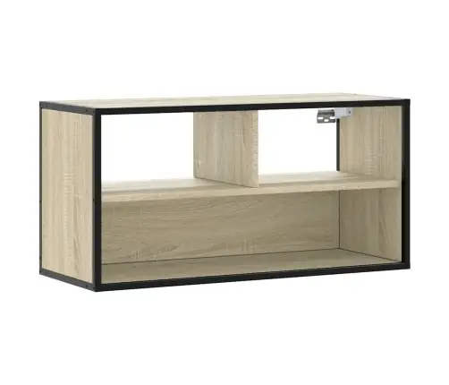 Tv Skapītis, Ozola, 80X31X39,5 Cm, Inženierijas Koks, Metāls Vidaxl