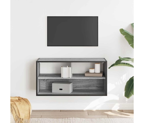 Tv Skapītis, Pelēks, 80X31X39,5 Cm, Inženierijas Koks Metāls Vidaxl