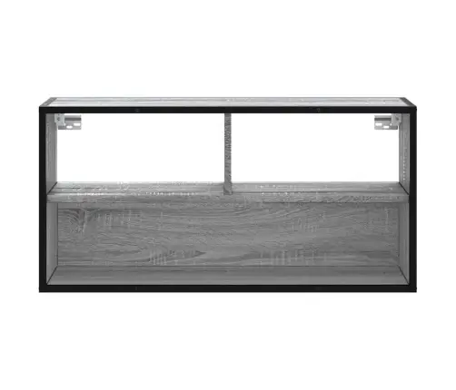 Tv Skapītis, Pelēks, 80X31X39,5 Cm, Inženierijas Koks Metāls Vidaxl