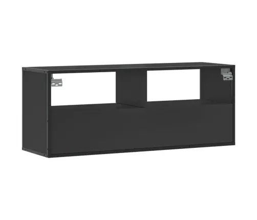Televizoriaus Spintelė, Juoda, 100X31X39,5cm Mediena/Metalas