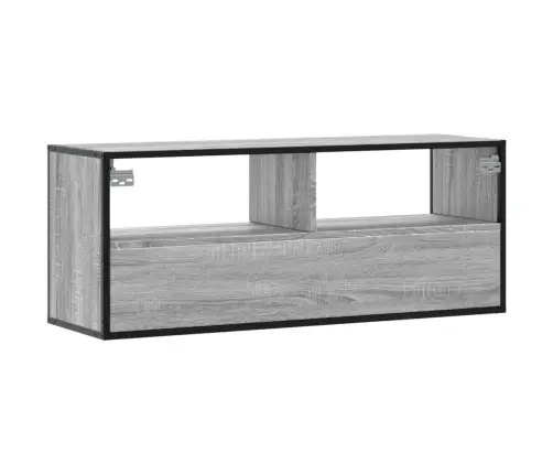 Televizoriaus Spintelė, Pilka, 100X31X39,5cm Mediena/Metalas