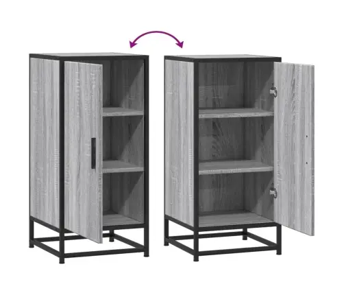 Kumode, Pelēka Koka, 35,5X35X76 Cm, Inženierijas Koks, Metāls Vidaxl Kumode, Pelēka Koka, 35,5X35X76 Cm, Inženierijas Koks, Metāls Vidaxl