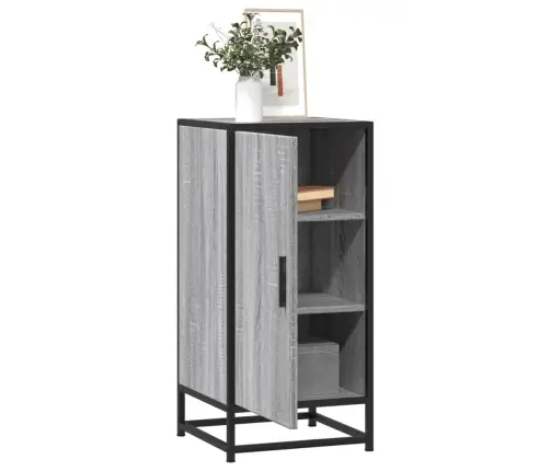 Kumode, Pelēka Koka, 35,5X35X76 Cm, Inženierijas Koks, Metāls Vidaxl Kumode, Pelēka Koka, 35,5X35X76 Cm, Inženierijas Koks, Metāls Vidaxl