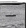 Kumode, Pelēka Koka, 35,5X35X76 Cm, Inženierijas Koks, Metāls Vidaxl