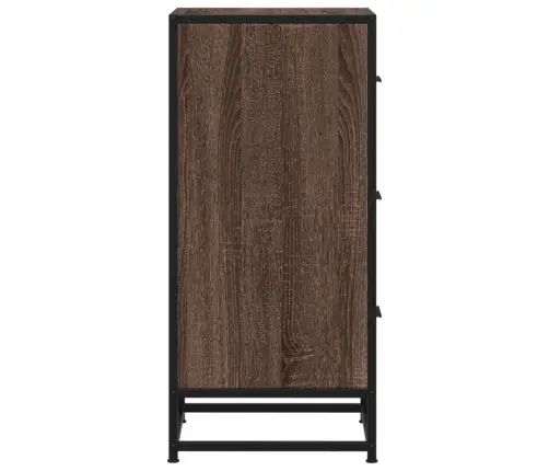 Puhvetkapp, Pruun Tamm, 35,5X35X76 cm Tehispuit Ja Metall