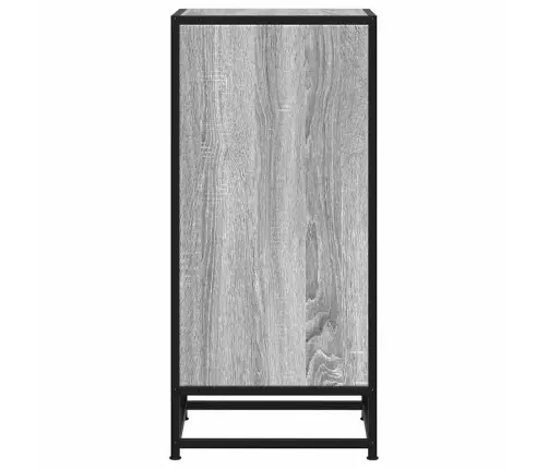 Kumode, Pelēka Koka, 35,5X35X76 Cm, Inženierijas Koks, Metāls Vidaxl