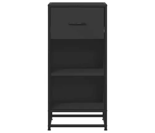 Kumode, Melns, 35,5X35X76 Cm, Inženierijas Koks Metāls Vidaxl