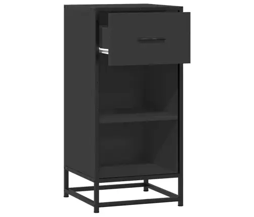 Kumode, Melns, 35,5X35X76 Cm, Inženierijas Koks Metāls Vidaxl