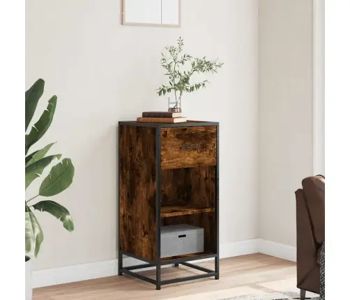Kumode, Ozolkoka, 35,5X35X76 Cm, Inženierijas Koks Metāls Vidaxl
