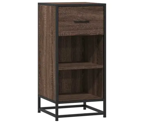 Puhvetkapp, Pruun Tamm, 35,5X35X76 cm Tehispuit Ja Metall