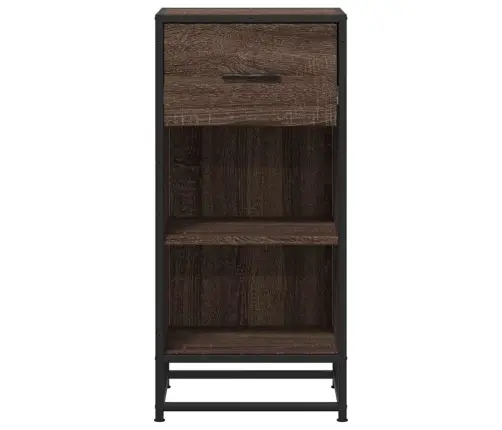 Puhvetkapp, Pruun Tamm, 35,5X35X76 cm Tehispuit Ja Metall