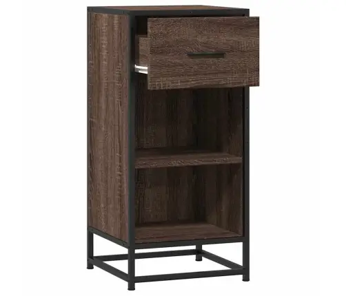 Puhvetkapp, Pruun Tamm, 35,5X35X76 cm Tehispuit Ja Metall