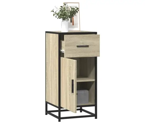 Kumode, Ozolkoka, 35,5X35X76 Cm, Inženierijas Koks Metāls Vidaxl