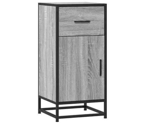 Kumode, Pelēka Koka, 35,5X35X76 Cm, Inženierijas Koks, Metāls Vidaxl