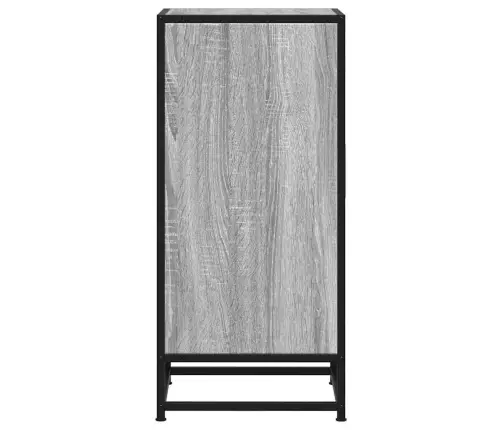 Kumode, Pelēka Koka, 35,5X35X76 Cm, Inženierijas Koks, Metāls Vidaxl