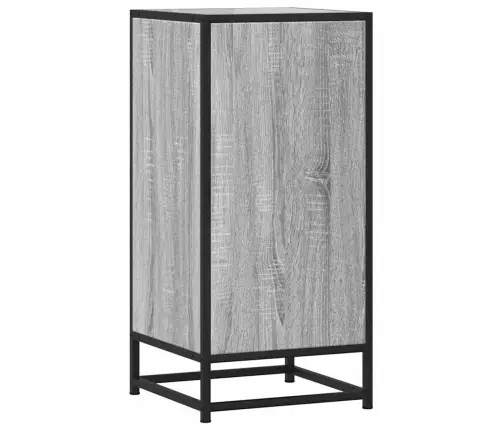 Kumode, Pelēka Koka, 35,5X35X76 Cm, Inženierijas Koks, Metāls Vidaxl