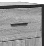 Kumode, Pelēka Koka, 35,5X35X76 Cm, Inženierijas Koks, Metāls Vidaxl