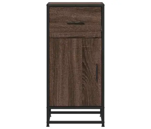 Puhvetkapp, Pruun Tamm, 35,5X35X76 cm Tehispuit Ja Metall