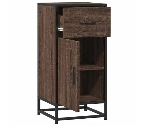 Puhvetkapp, Pruun Tamm, 35,5X35X76 cm Tehispuit Ja Metall