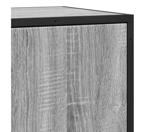 Kumode, Pelēka Koka, 68X35X76 Cm, Inženierijas Koks, Metāls Vidaxl