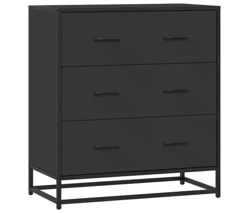 Kumode, Melns, 68X35X76 Cm, Inženierijas Koks, Metāls Vidaxl