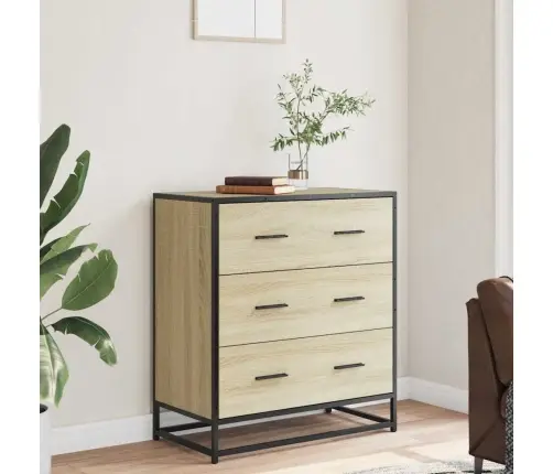 Kumode, Ozolkoka, 68X35X76 Cm, Inženierijas Koks Metāls Vidaxl