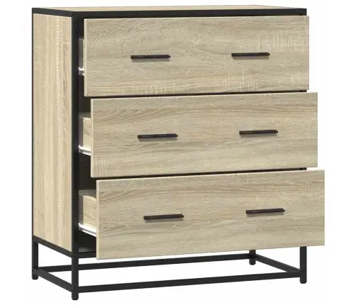 Kumode, Ozolkoka, 68X35X76 Cm, Inženierijas Koks Metāls Vidaxl