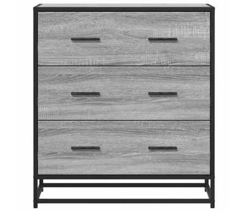 Šoninė Spintelė, Pilka Ąžuolo, 68X35X76cm Mediena/Metalas