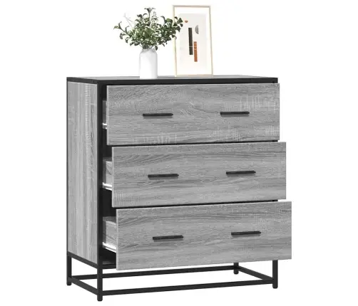 Šoninė Spintelė, Pilka Ąžuolo, 68X35X76cm Mediena/Metalas