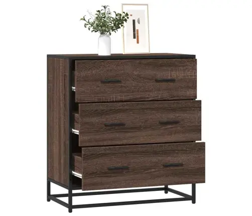 Kumode, Brūna Ozola, 68X35X76 Cm, Inženierijas Koks, Metāls Vidaxl