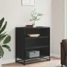 Kumode, Melns, 68X35X76 Cm, Inženierijas Koks, Metāls Vidaxl