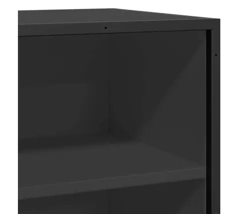 Kumode, Melns, 68X35X76 Cm, Inženierijas Koks, Metāls Vidaxl