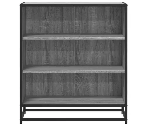 Kumode, Pelēka Koka, 68X35X76 Cm, Inženierijas Koks, Metāls Vidaxl