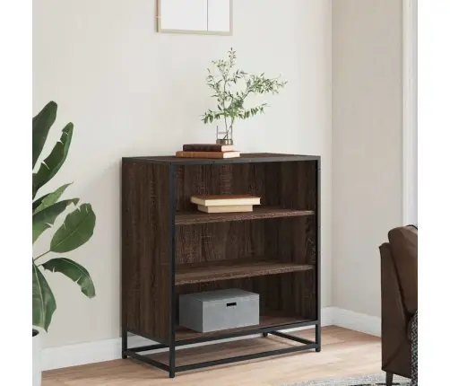 Puhvetkapp Pruun Tamm 68X35X76 Cm Engineered Wood And Metal