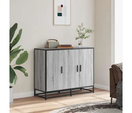 Kumode, Pelēka Ozolkoka, 62X35X76 Cm, Inženierijas Koks Vidaxl