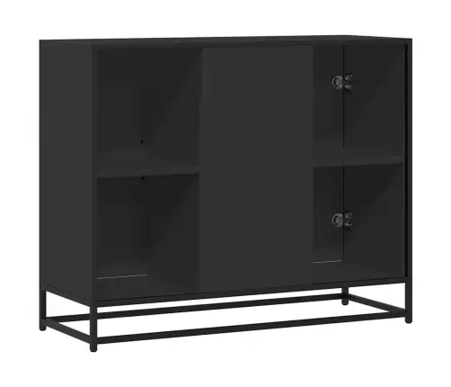 Plaukts, Melns, 92X35X76 Cm, Inženierijas Koks Vidaxl